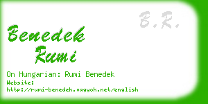 benedek rumi business card